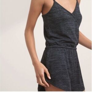 Aritzia Golden TNA Blue Grey Casual Lounge Romper - size medium
